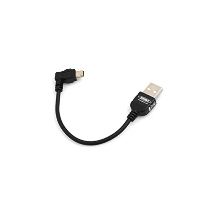Abbildung von System S Mini USB Kabel Datenkabel Ladekabel mit 90 Winkelstecker Grad rechts gewinkelt 10 cm