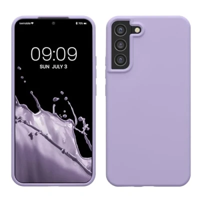 Abbildung von kwmobile Hülle kompatibel mit Samsung Galaxy S22 Plus Silikon Handy Case Handyhülle weiche Oberfläche kabelloses Laden Lavendel