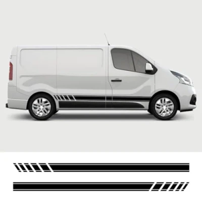 Abbildung von Auto Seitenstreifen Seitenaufkleber Aufkleber, für R=enault Trafic 3 2, FIAT Talento, Nissan NV300 Vauxhall Vivaro Camper Van Vinyl Aufkleber