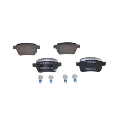 Abbildung von BOSCH 0 986 494 747 Bremsbelagsatz Low Metallic mit integriertem Verschleißwarnkontakt, akustischer Verschleißwarnung Schrauben Zubehör