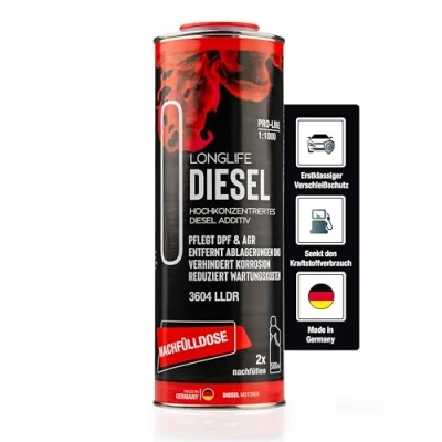Abbildung von LIFETIME Longlife Diesel Additiv Konzentrat Pro Line Zusatz Reicht für 20 Tankfüllungen Reiniger I Systemreiniger DPF Injektor 1.000ml