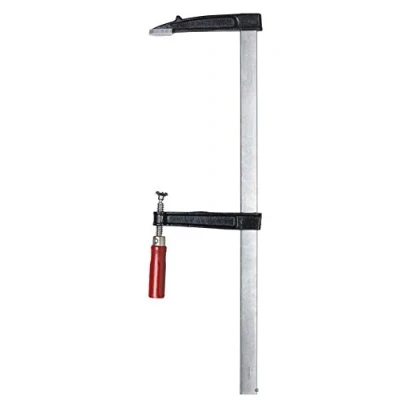 Abbildung von kwb Schraub Zwinge mit Holzgriff 120x500 Spannweite 500 mm, Spanntiefe 120 mm Stabile Metallschiene und Spannbacken aus Zinkdruckguss