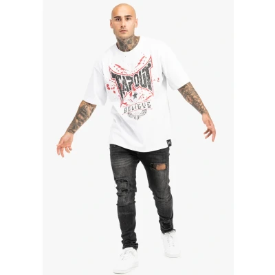 Abbildung von Tapout Herren T Shirt Oversize DOYLEN White/Red/Black L
