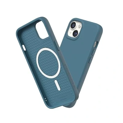Abbildung von RhinoShield Case kompatibel mit [iPhone 13/14] SolidSuit MagSafe Stoßdämpfende &amp; schlanke Schutzhülle Premium Finish 3.5 Meter Fallschutz Ozeanblau
