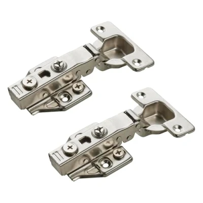 Abbildung von SO TECH® Möbelbeschlag Topfband T48 110 inkl. Kreuzplatte mit Exzenterverstellung (2 St), Eckanschlag Dämpfer (Schließautomatik), werkzeuglose Topfmontage