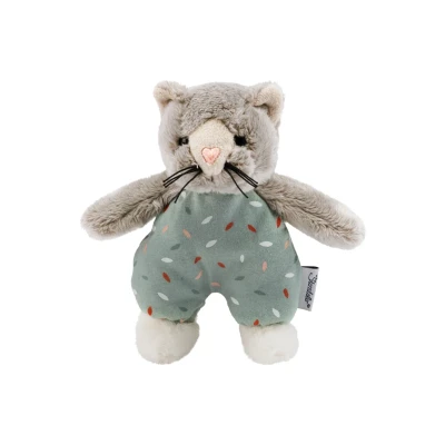 Abbildung von Sterntaler mini Kuscheltier Katze Lilly Plüschtier aus weichem Flausch Kinder und Baby Spielzeug gefüllt mit Polyesterwatte treuer Begleiter Rassel zum Entdecken, Kuscheln &amp; Spielen, grau