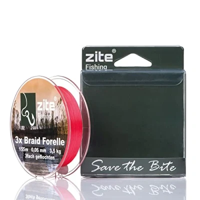 Abbildung von Zite Angelschnur 3 fach geflochten 155m Forellenschnur 0,06mm Barsch Ultra Light