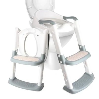 Abbildung von talifoca toilettensitz Kinder, Toilettentrainer mit treppe, Upgraded Kindertoilette für Jungen und Mädchen, 2 in 1 kinder Spritz Rutschfestes Trittbrett.