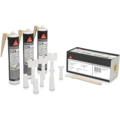 Abbildung von Sika Sikaflex 529 Evolution Nahtabdichtungskit Easybox für alle OEM Strukturen Steinschlagschutz und Nahtabdichtung 3x300ml + Zubehör