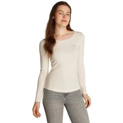 Abbildung von Tommy Hilfiger SLIM Langarmshirt, Damen, Größe: Medium, Calico