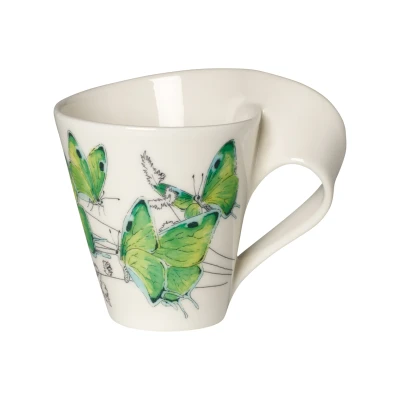 Abbildung von Villeroy &amp; Boch New Wave Caffe Becher Henkel Deep green hairstreak