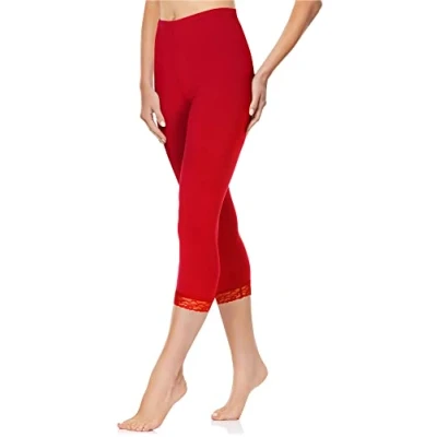 Abbildung von Merry Style Leggings Damen 3/4 Capri Hose MS10 224 (1 tlg) aus Baumwolle mit Spitze