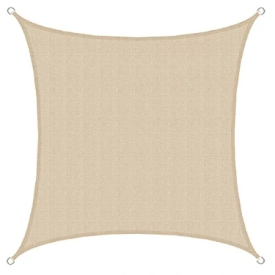 Abbildung von AMANKA 3x3 UV Sonnensegel Quadratisch Wasserdurchlässig Sonnenschutz Balkon Terrassendach Sichtschutz Garten Quadrat Sonnendach Terrasse Trampolin Pergola Wohnwagen Pool Teich Camping