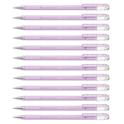 Abbildung von Hybrid Milky K108 PV Gel Tintenroller, pastell violett, Strahlend auf Hellen und farbigen Papieren, Strichstärke 0, 4 mm, 12 Stück