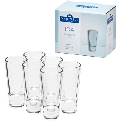 Abbildung von van Well Schnapsglas &quot;Ida&quot;, (Set, 6 tlg., Stamper), spülmaschinengeeignet, 4 cl, teilig