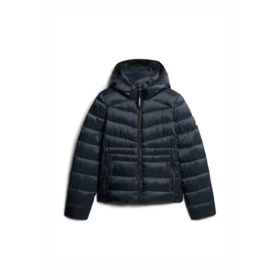 Abbildung von Superdry Hooded FUJI Winterjacke, Damen, Größe: 38, Eclipse navy