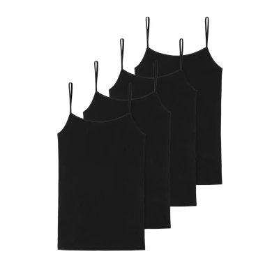 Abbildung von Schiesser 4PACK Unterhemd/shirt, Damen, Größe: 36, Schwarz