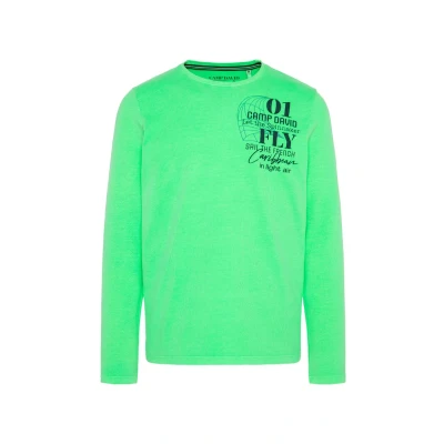 Abbildung von Camp David MIT RÜCKEN Langarmshirt, Herren, Größe: Large, Electric green