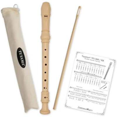 Abbildung von Tuyama® TFS 06B Sopranblockflöte Barocke Griffweise inkl. Grifftabelle und Notenbeispielen Sopran Blockflöte