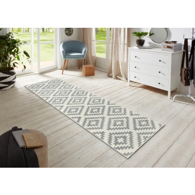 Abbildung von Hanse Home Teppich Läufer Nordic 80x400cm Teppichläufer Weicher Kurzflor Modern Raute Design für Flur, Schlafzimmer, Kinderzimmer, Badezimmer, Wohnzimmer, Küche Dekoläufer Creme