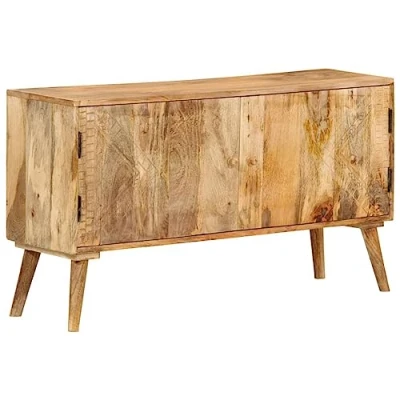 Abbildung von vidaXL Massivholz Sideboard Anrichte Kommode Flur Schrank Wohnzimmermöbel Holzschrank Mangoholz 110x30x60cm