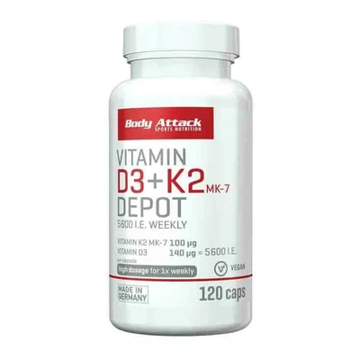 Abbildung von Body Attack Vitamin D3+K2 120 St
