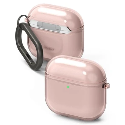 Abbildung von Ringke Air Case Kompatibel mit AirPods 4 Hülle, Weiche Flexible Stoßfeste Kratzfeste Leichte Schutzhülle Karabiner für 4. Generation Pink
