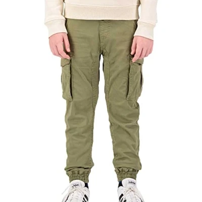 Abbildung von Alpha Industries Twill Jogger Cargohose für Kinder, Größe: 170/176, Olive