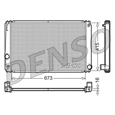 Abbildung von DENSO DRM50051 Kühler, Motorkühlung Aluminium 673 415 16 TOYOTA: RAV4 III SUV, IV SUV