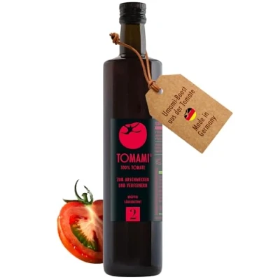 Abbildung von Tomami No.2 Umami Würzsauce 740ml 100% Tomate Vegan, Glutenfrei, Laktosefrei, Sojafrei Fruchtig Aromatischer Geschmack Ideal zu Mediterraner Küche