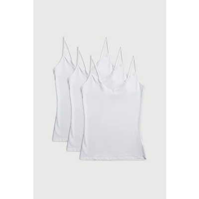 Abbildung von YSABEL MORA Unterhemd Basic COLLECTION COTTON WITH LACE (3er Pack) das perfekte Top für jeden Tag
