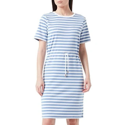 Abbildung von VILA Women&#039;s VITINNY Waist Detail S/S Dress/L SU Minikleid, English Manor/Stripes:White, S