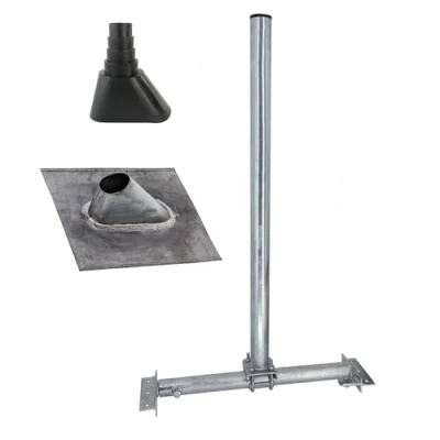 Abbildung von Premium X Dachsparrenhalter SOLID X85 48 galvanisch verzinkt SAT Antenne Dach Halterung BLEI Dachziegel Manschette