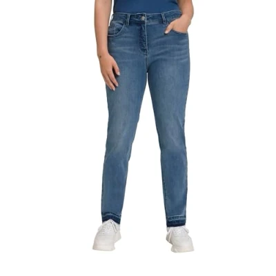 Abbildung von Ulla Popken Jeans Slim Fit, Damen, Größe: 42, Bleu jean