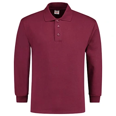 Abbildung von Tricorp 301004 Casual Polokragen Sweatshirt, 60% Gekämmte Baumwolle/40% Polyester, 280g/m², Wein, Größe 4XL