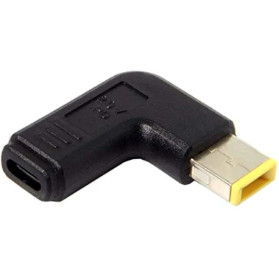 Abbildung von PD Emulator USB C zu quadratischer Stecker Ladegerät Laptop Adapter Spitze Konverter für IBM Lenovo IdeaPad Yoga Flex Edge ThinkPad X1 Carbon