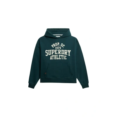 Abbildung von Superdry Athletic Essentials Kapuzenpullover, Damen, Größe: 40, Dark pine green