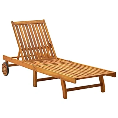 Abbildung von vidaXL Akazienholz Massiv Sonnenliege Gartenliege Relaxliege Liege Gartenmöbel Liegestuhl Freizeitliege Strandliege Saunaliege Holzliege