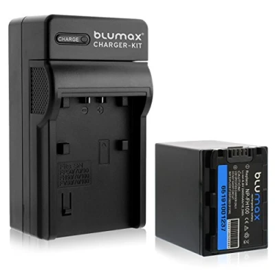 Abbildung von Blumax NP FH100 2400mAh + Ladegerät passend zu diversen Sony Kameras