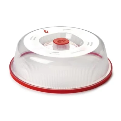 Abbildung von Snips 90067 Tellerglocke für die Mikrowelle 26,2 x 7,6 cm Farbe Rot und transparent Made in Italy, Kunststoff