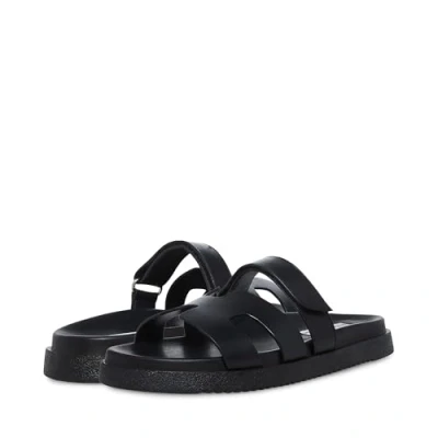 Abbildung von Steve Madden Mayven Schlupfsandale für Damen, Schwarz Leder, 36 EU