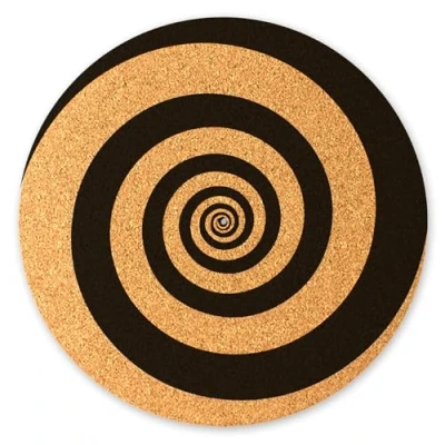 Abbildung von Next Ferry Slipmat Kork Spirale Plattenspieler Matte aus Slipmats für Dj&#039;s Plattentellerauflage alle Turntables