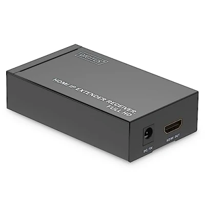 Abbildung von DIGITUS HDMI IP Extender Receiver, Full HD (1080p/60Hz), 120m Reichweite, Schwarz
