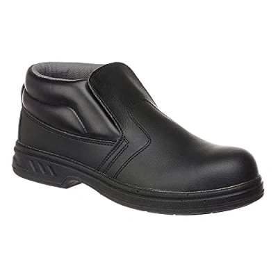 Abbildung von Portwest Steelite Schlupf Sicherheitsstiefel S2, Größe: 34, Farbe: Schwarz, FW83BKR34