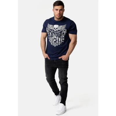 Abbildung von Tapout Normale Passform Westlake Tshirt print, Herren, Größe: Large, Navy white