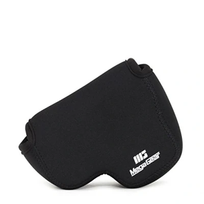 Abbildung von MegaGear Nikon Coolpix L340 Ultraleichte Kameratasche aus Neopren mit Karabiner Haken Schwarz