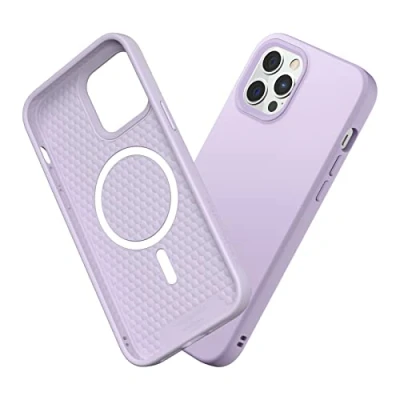 Abbildung von RhinoShield Case kompatibel mit [iPhone 12 Pro Max] SolidSuit MagSafe Stoßdämpfende &amp; schlanke Schutzhülle Premium Finish 3.5 Meter Fallschutz Violett
