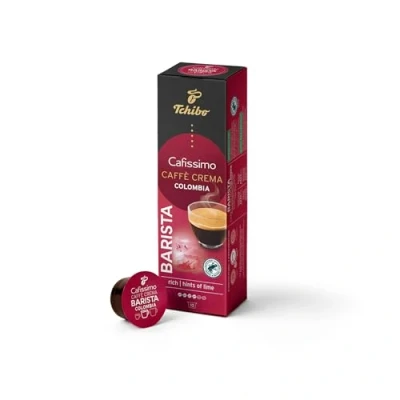 Abbildung von Tchibo Cafissimo Caffè Crema Colombia Kaffeekapseln, 10 Stück (Kaffee, ausdrucksstark mit Hauch von Limette), nachhaltig &amp; fair gehandelt