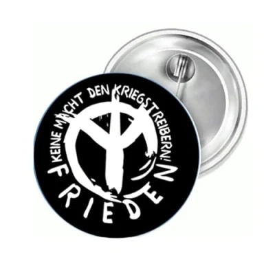 Abbildung von Sammys Shirt Store Frieden Keine Macht den Kriegstreibern Button 55 mm