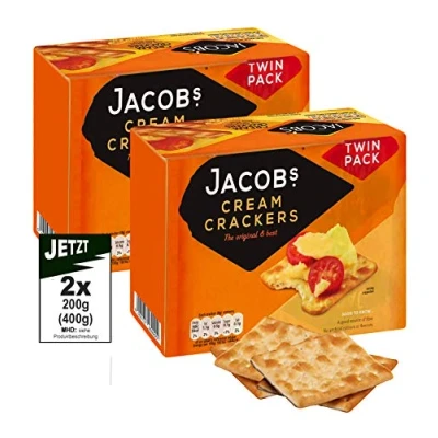 Abbildung von Jakob&#039;s Cream Crackers TWIN PACK 200g die Originalen und Besten!